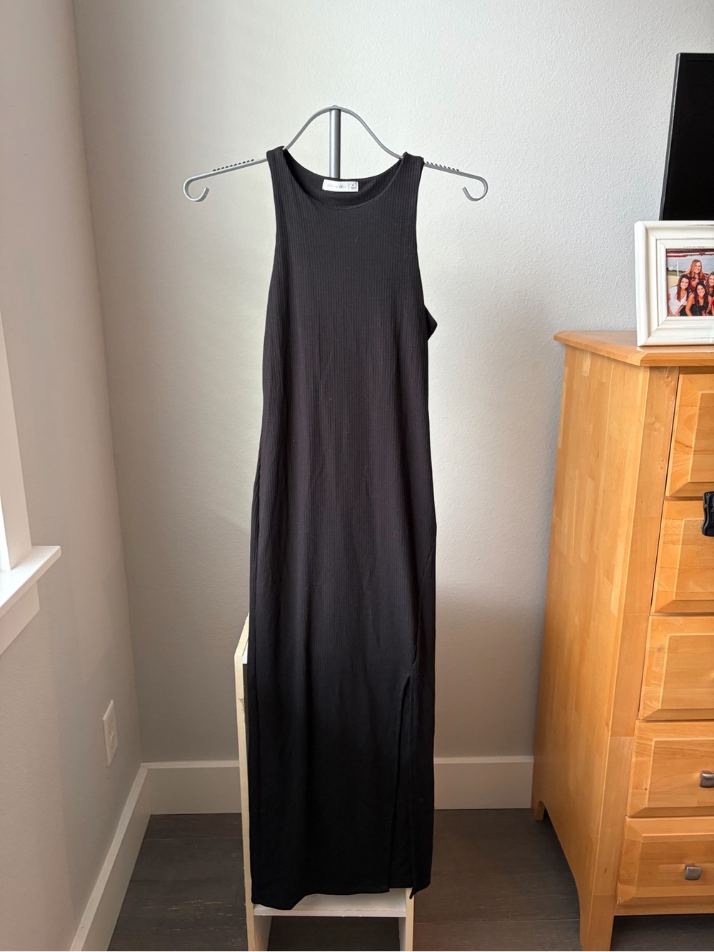 Active USA Black Sleeveless Maxi Dress
